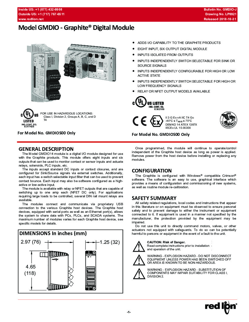 First Page Image of GMDIOR00 Product Manual.pdf